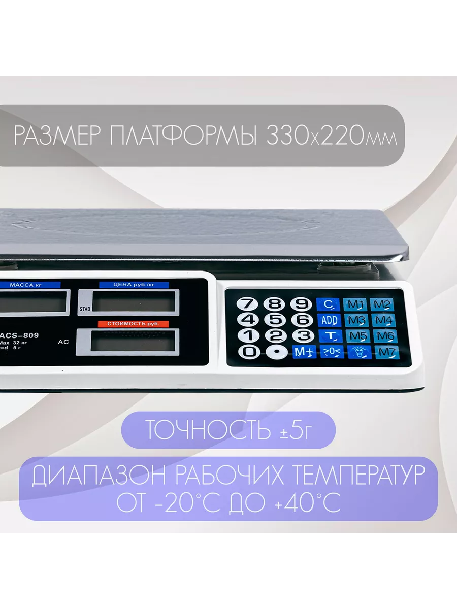 Весы с торговыми функциями ACS 809 Профит 178584678 купить за 2 202 ₽ в  интернет-магазине Wildberries