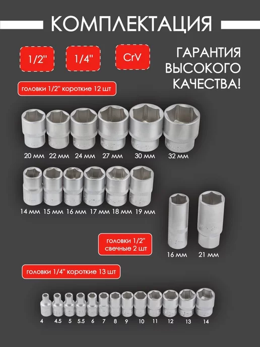 Disen Набор инструментов для автомобиля 82 предмета, 82 шт, фото 3