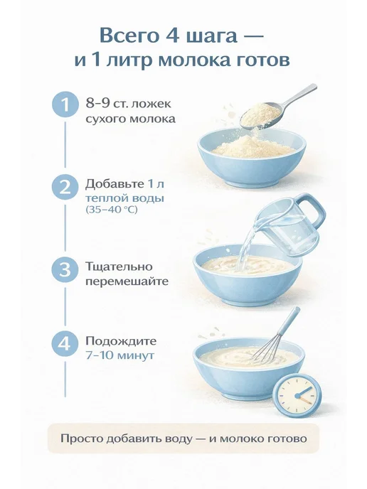 Кривское Молоко сухое цельное 26% Беларусь ГОСТ, 1 кг, 1 кг, фото 3