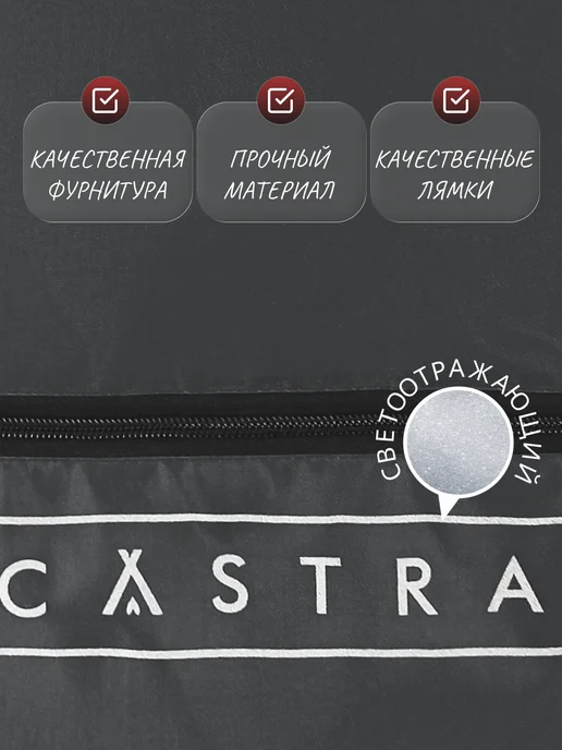 Castra Мешок для сменной обуви с карманом с ручкой, черный, фото 7