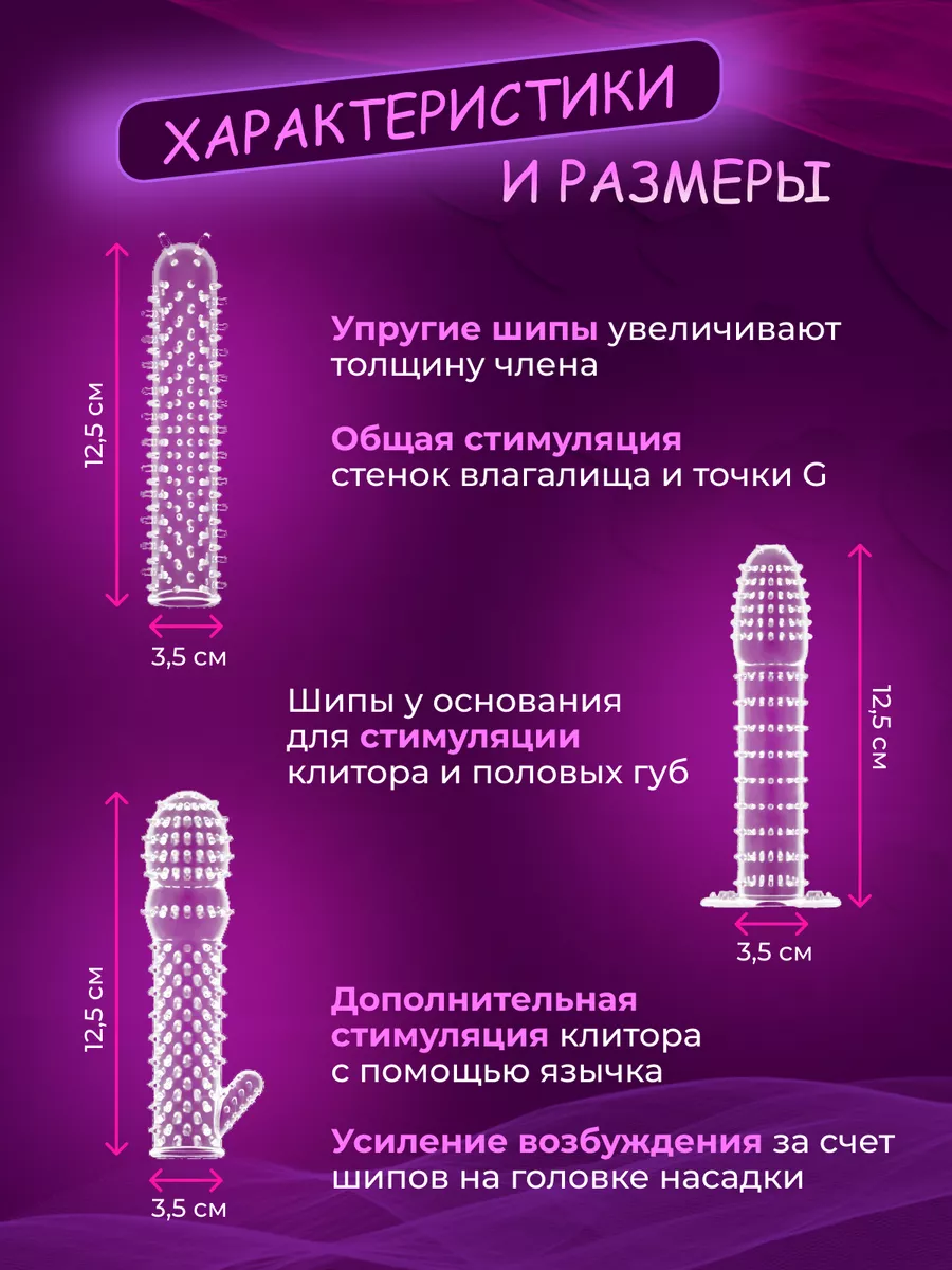 VIeros Набор рельефные насадки на член и эрекционное виброкольцо