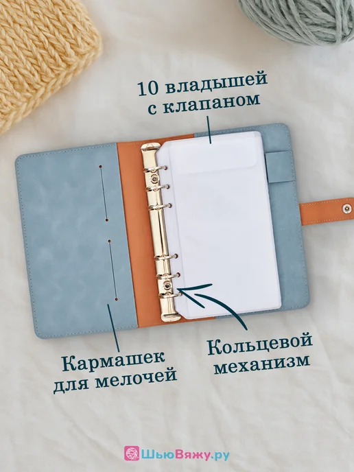 ШьюВяжу.ру Органайзер для спиц для вязания, голубой, фото 2