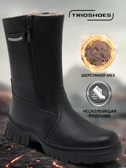 Сапоги зимние кожаные с мехом TRIOSHOES 178724596 купить за 3 200 ₽ в интернет-магазине Wildberries