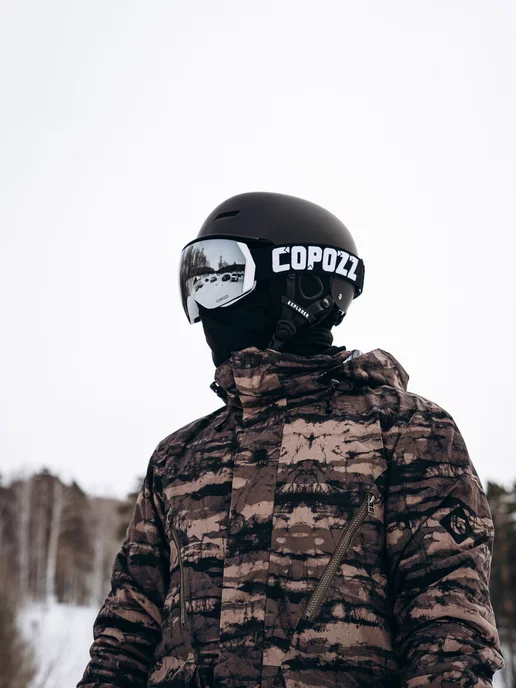 COPOZZ Очки горнолыжные маска для сноуборда сноубордические, черный, фото 8