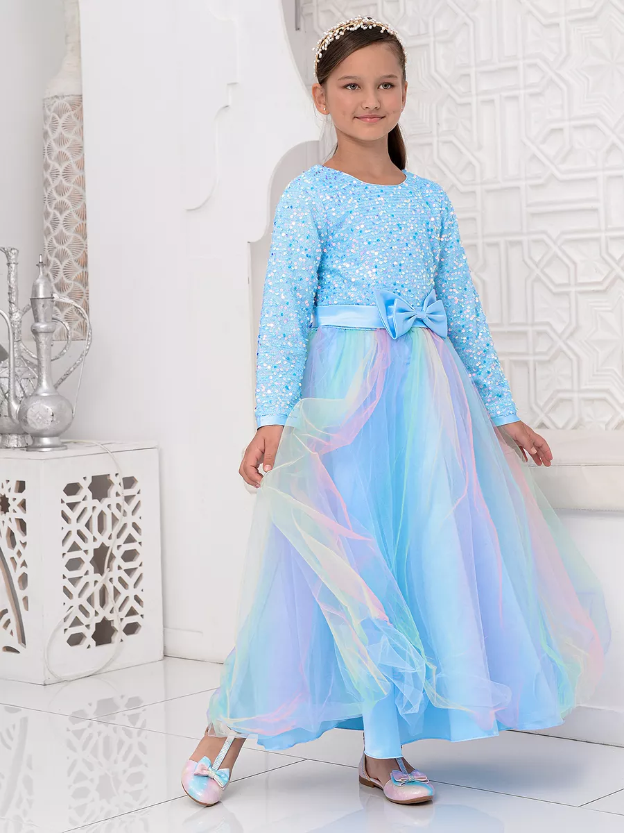 Продажа одежды для девочек - платье атлас