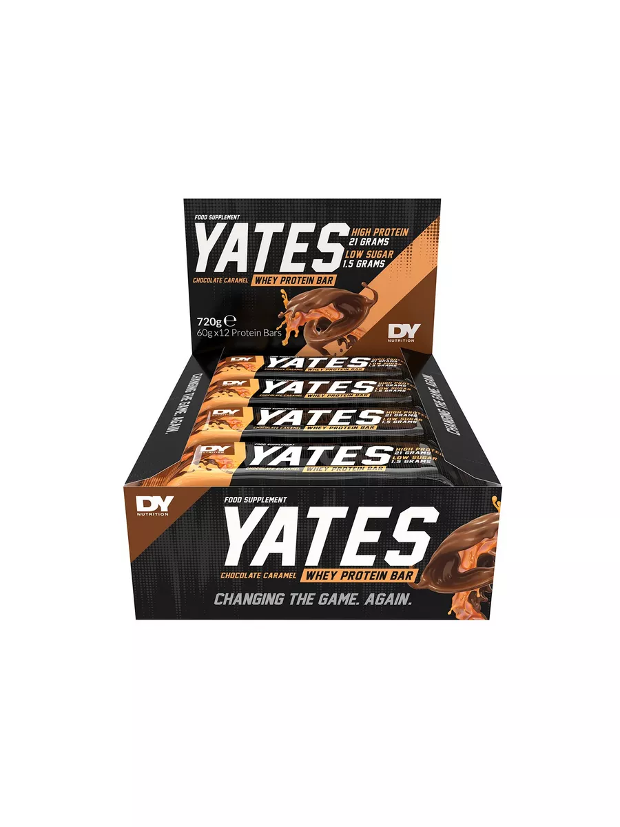 Dorian Yates Nutrition DY Whey Protein Bars батончики chocolate caramel, 12  x 60 г