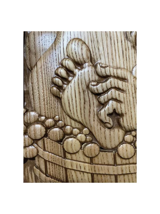 Беликов Панно для бани из дерева резное 27х39 см, 27x39 см, фото 3