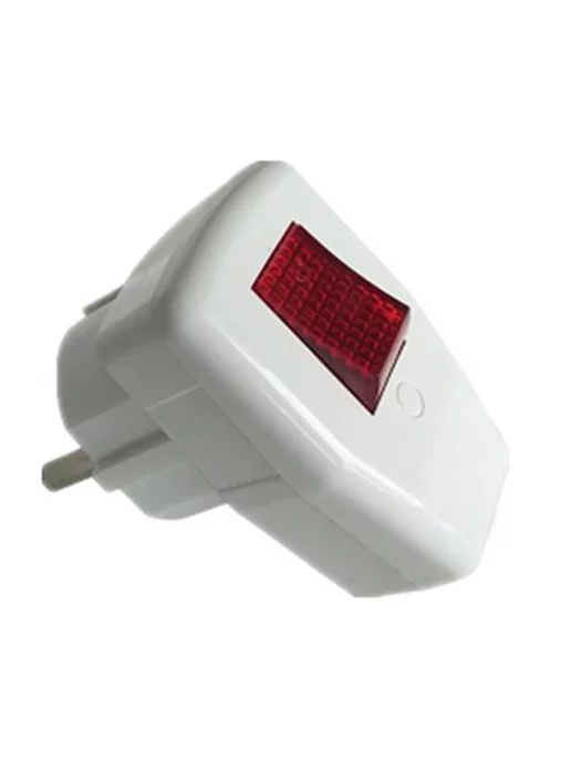 General Lighting Systems Вилка разборная угловая с выключателем 16А белая IP20 10шт, 10 шт, фото 2
