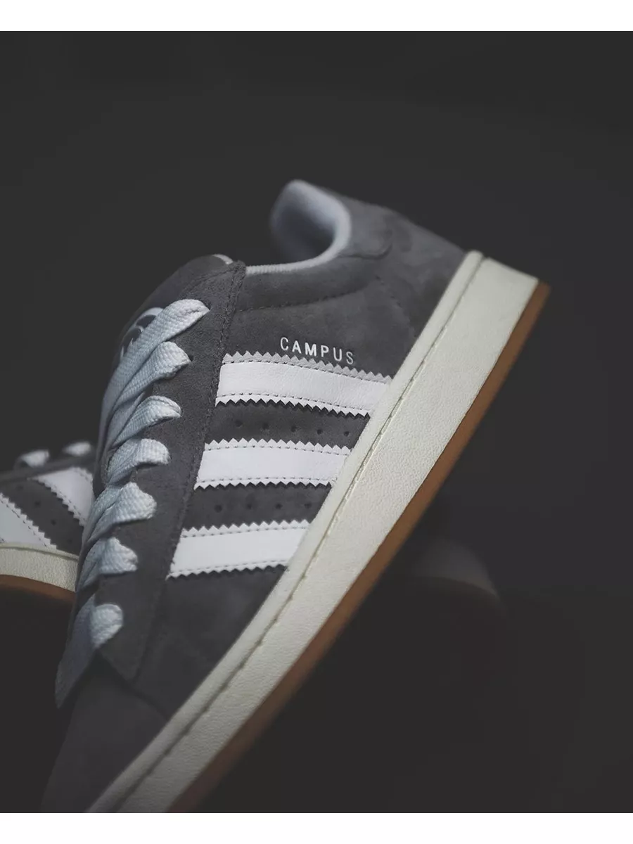 Adidas campus grey hot sale three white