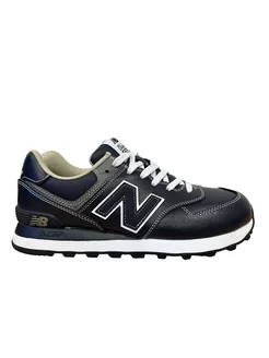 Кроссовки NB 574 Синие Кожаные New balance 178818558 купить за 4 227 ₽ в интернет-магазине Wildberries