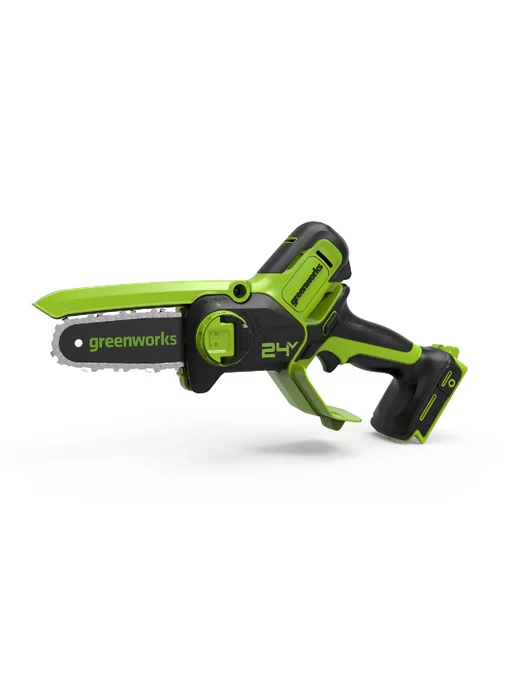 Greenworks Пила аккумуляторная садовая 24V, 10см, АКБ 2Ач и ЗУ, зеленый, фото 2