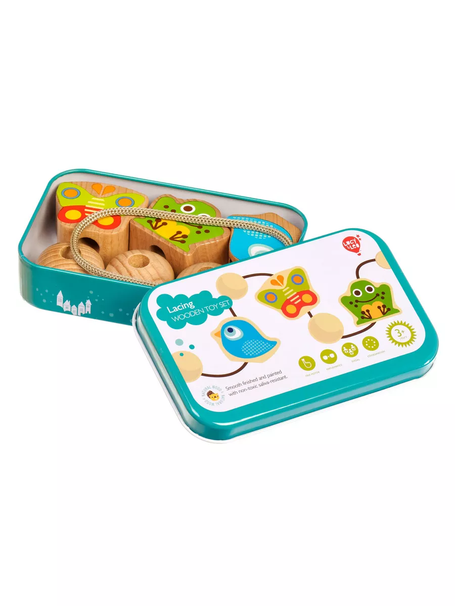 Игрушка развивающая шнуровка для детей жест. короб
