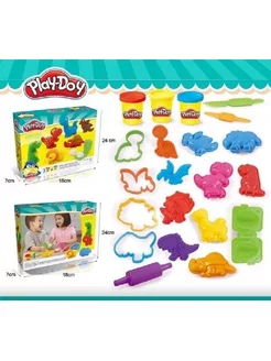 Пластилин Play Doh набор для творчества детский. Серия животные. Динозавр. Тесто для лепки.