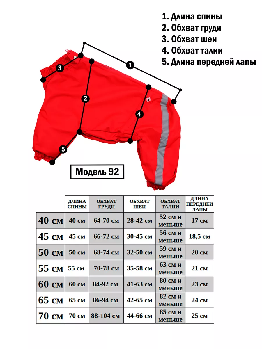 Мохнатые ушки Комбинезон для собак средних и крупных пород на флисе