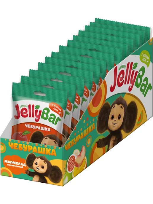 Конфитрейд Мармелад Чебурашка Jelly Bar, 15 шт по 65 г, 15 шт, 65 г