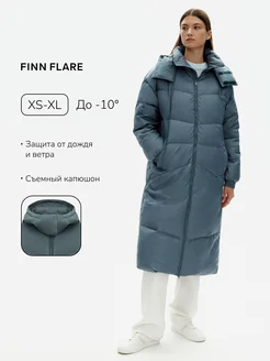 Стеганое пальто с натуральным утиным пухом Finn Flare 179007858 купить за 8 580 ₽ в интернет-магазине Wildberries