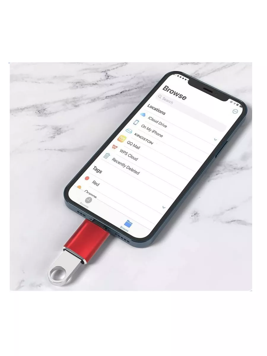 Переходник Lightning - USB OTG для iPhone, iPad, алюминиевый KS-is  179021196 купить за 366 ₽ в интернет-магазине Wildberries