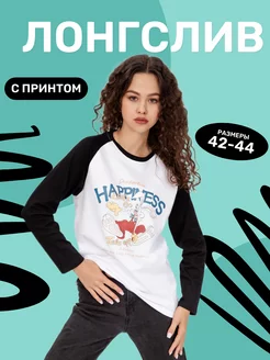 Лонгслив с принтом APAREL 179037077 купить за 440 ₽ в интернет-магазине Wildberries