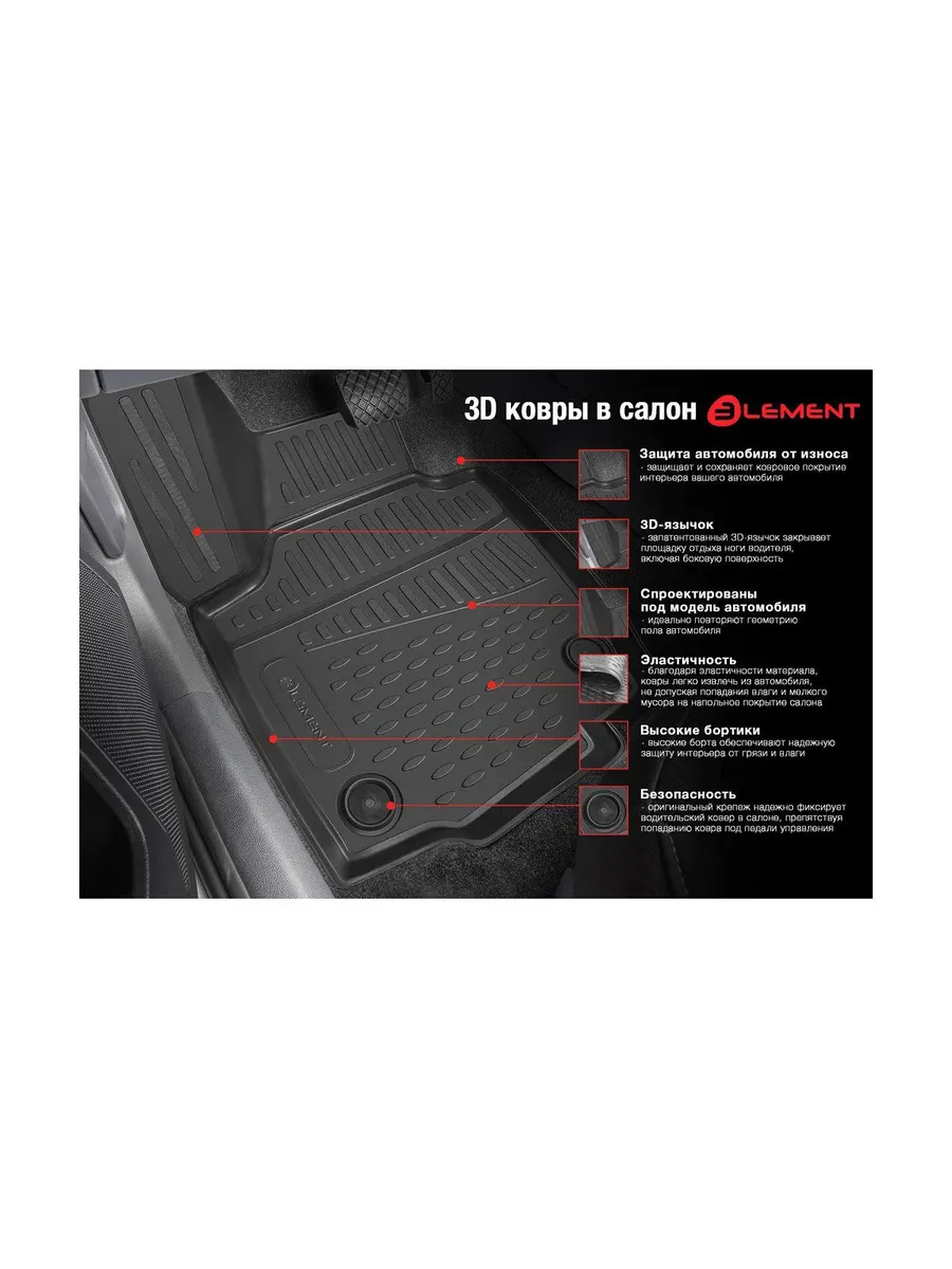 Коврики в салон 3D для Skoda Kodiaq 2017-2024 Element 179041582 купить за 3  422 ₽ в интернет-магазине Wildberries