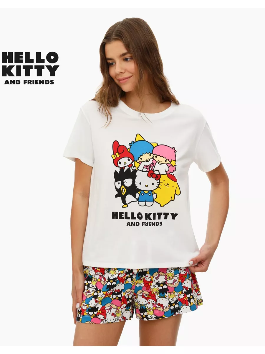 Пижама с принтом Hello Kitty Gloria Jeans 179124235 купить в  интернет-магазине Wildberries