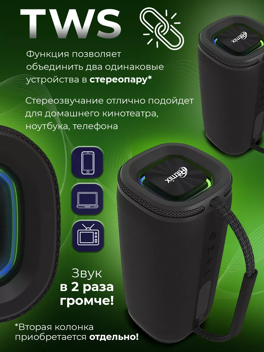 Колонка беспроводная Bluetooth музыкальная Ritmix 179173819 купить в  интернет-магазине Wildberries