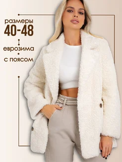 Пальто шуба чебурашка тедди CREASE 179200140 купить за 6 103 ₽ в интернет-магазине Wildberries