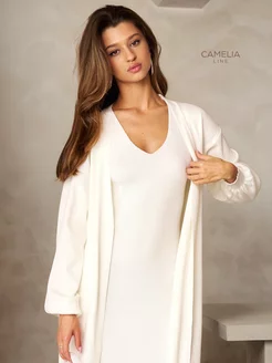 Платье лапша длинное с кардиганом Camelia line 179235899 купить за 3 754 ₽ в интернет-магазине Wildberries