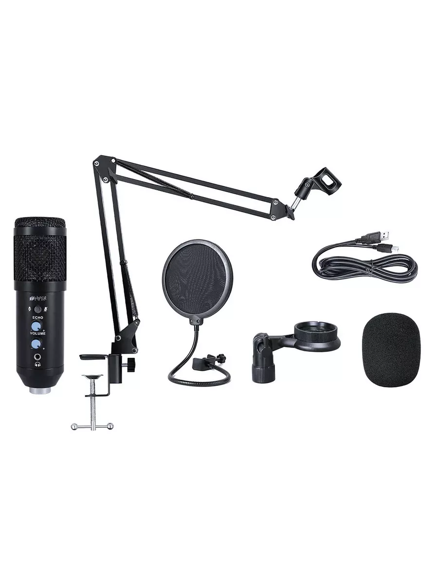 Игровой микрофон для компьютера Broadcast Singer Set H-M004 HIPER 179350681  купить в интернет-магазине Wildberries