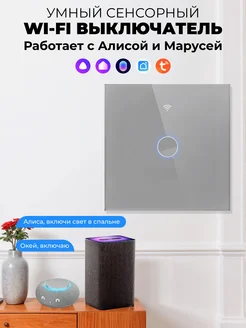 Сенсорный выключатель WiFi, Tuya, Алиса, Маруся ONVIZ 179352274 купить за 857 ₽ в интернет-магазине Wildberries