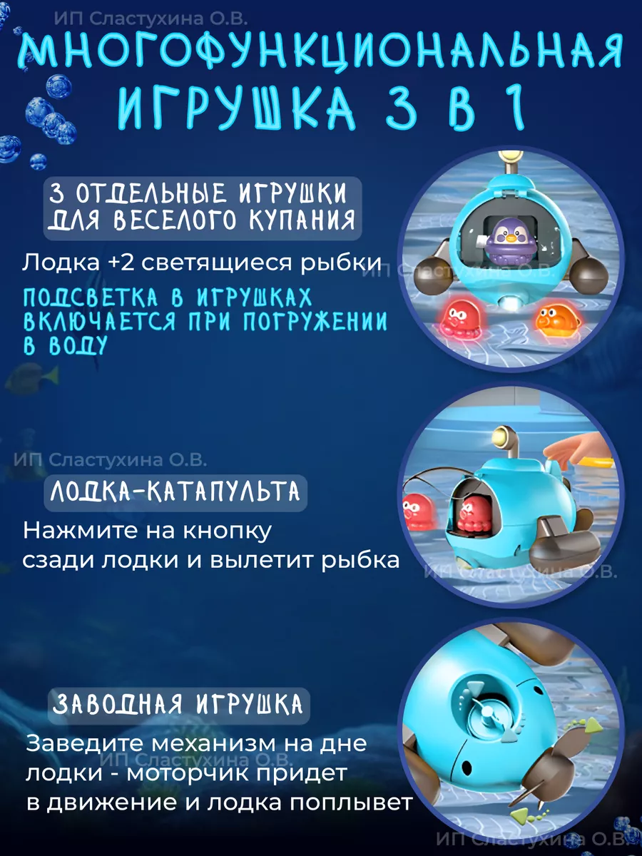 Игрушка для ванной Подводная лодка Jieer 179365085 купить за 1 277 ₽ в  интернет-магазине Wildberries