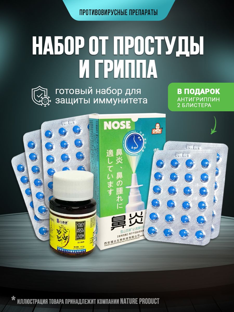 Противопростудный набор при первых симптомах NatureProduct 179365920 купить  за 729 ₽ в интернет-магазине Wildberries