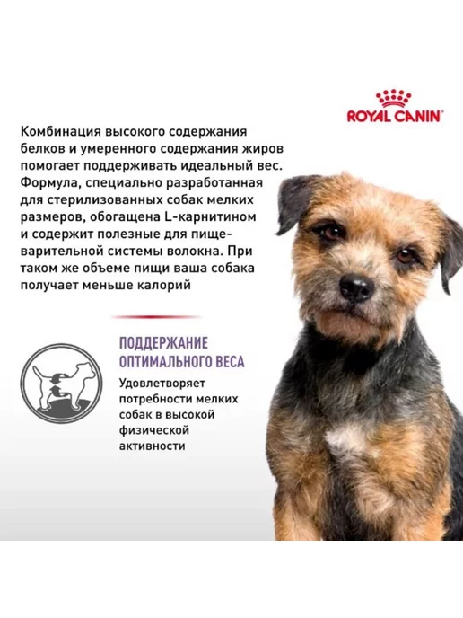 Сухой корм Royal canin Стерилайзд для собак, мелкие, стерилизованные, 3 кг, фото 4