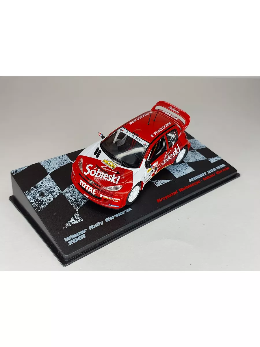 PEUGEOT 206 WRC 1:43 модель спортивного автомобиля DeAgostini 179642045  купить в интернет-магазине Wildberries