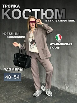 Костюм брючный летний с пиджаком для офиса AKNIL 179674023 купить за 2 771 ₽ в интернет-магазине Wildberries