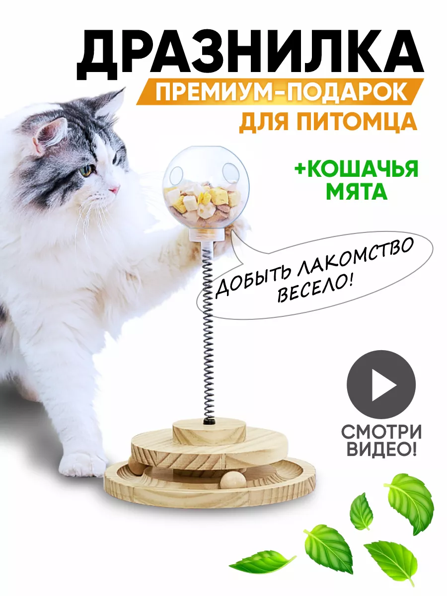 Игрушка для кошек интерактивная с шарами и мятой ДС-Тек 179729684 купить за  578 ₽ в интернет-магазине Wildberries