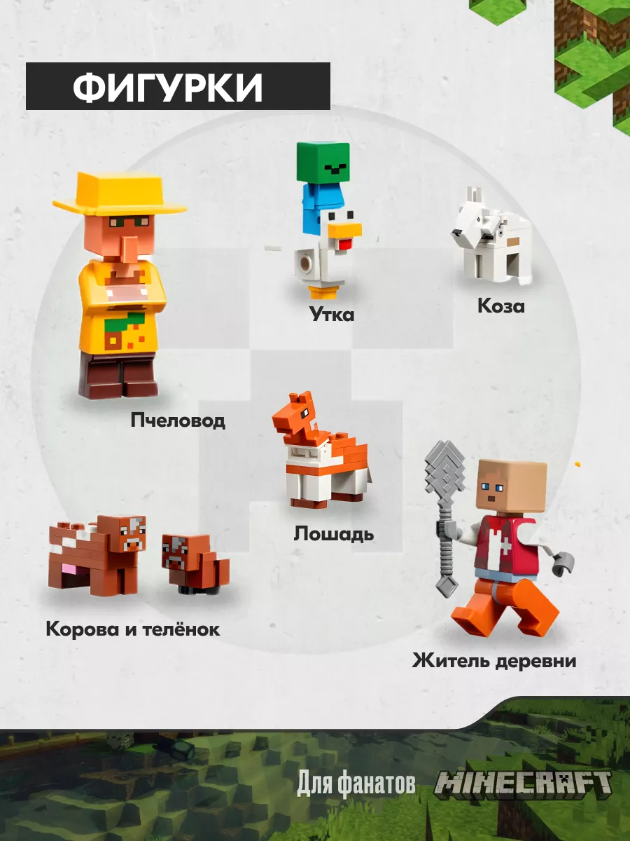 Конструктор Minecraft Красный амбар,Аналог LEGO 179752668 купить в  интернет-магазине Wildberries