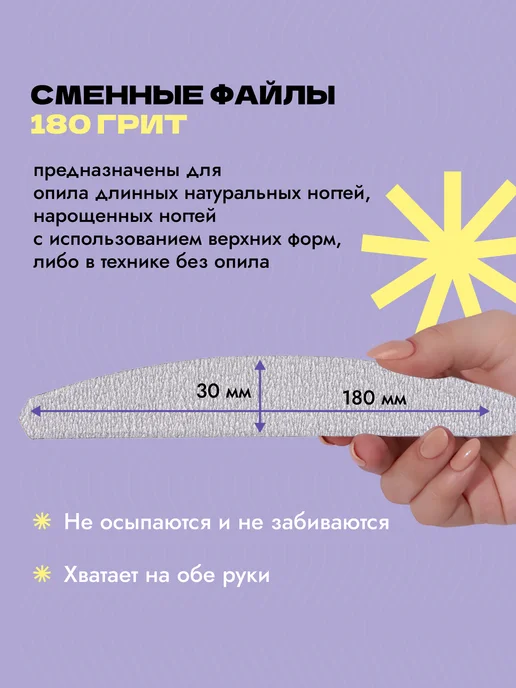 Algebra Beauty Сменные файлы для пилки 180 грит лодка, вариант, фото 2