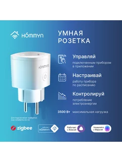 Розетка умная Smart Plug RKNZ01 Hommyn 179830255 купить за 1 358 ₽ в интернет-магазине Wildberries