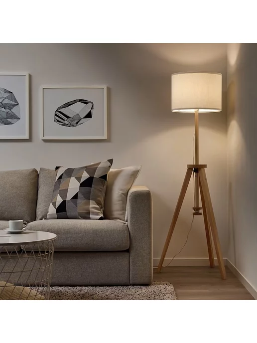 IKEA Светильник торшер напольный LAUTERS 304.050.42, бежевый, фото 4
