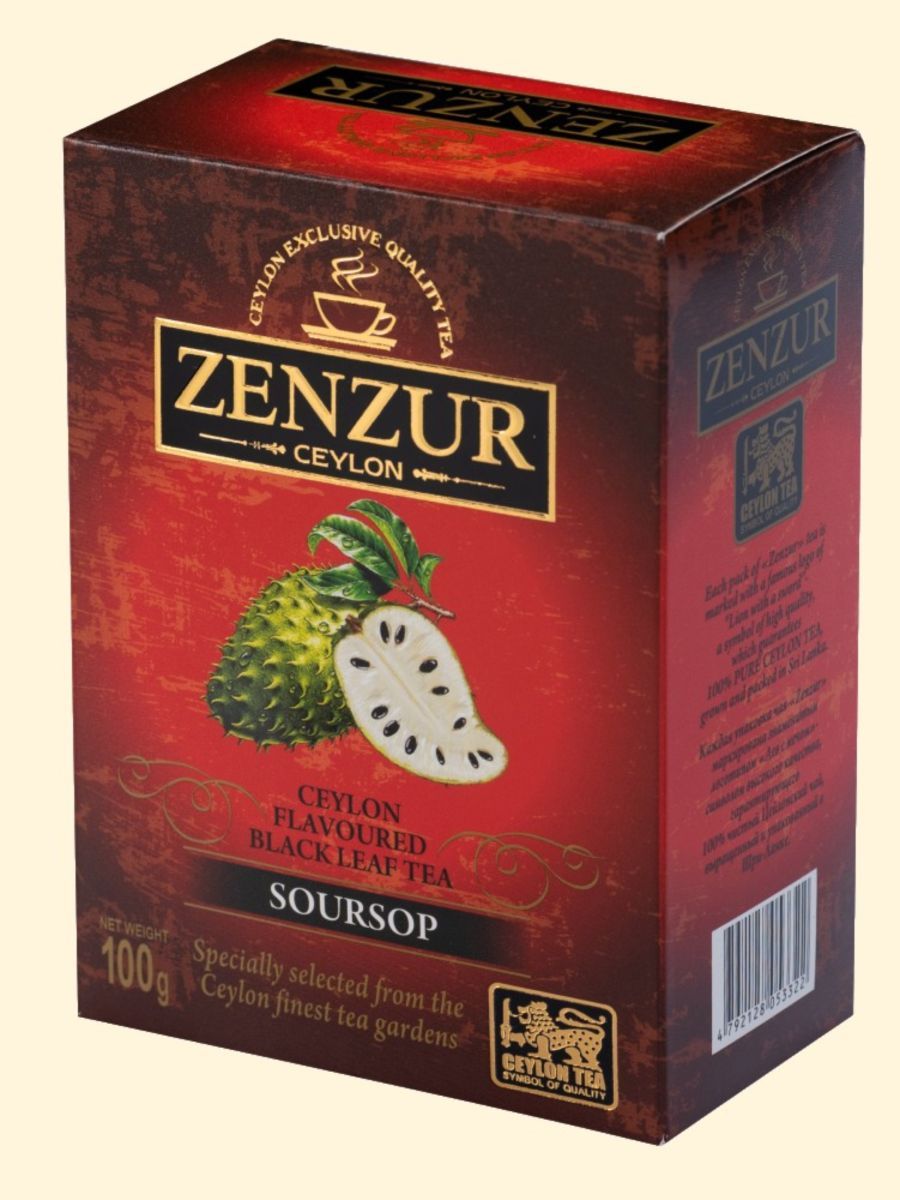 Чай с саусепом купить. Чай Зензур черный крупнолистовой 100 гр. Зелёный чай Zenzur. Зензур 100гр зеленый Soursop (с кусочками соусепа). Чай с саусепом Шри Ланка.