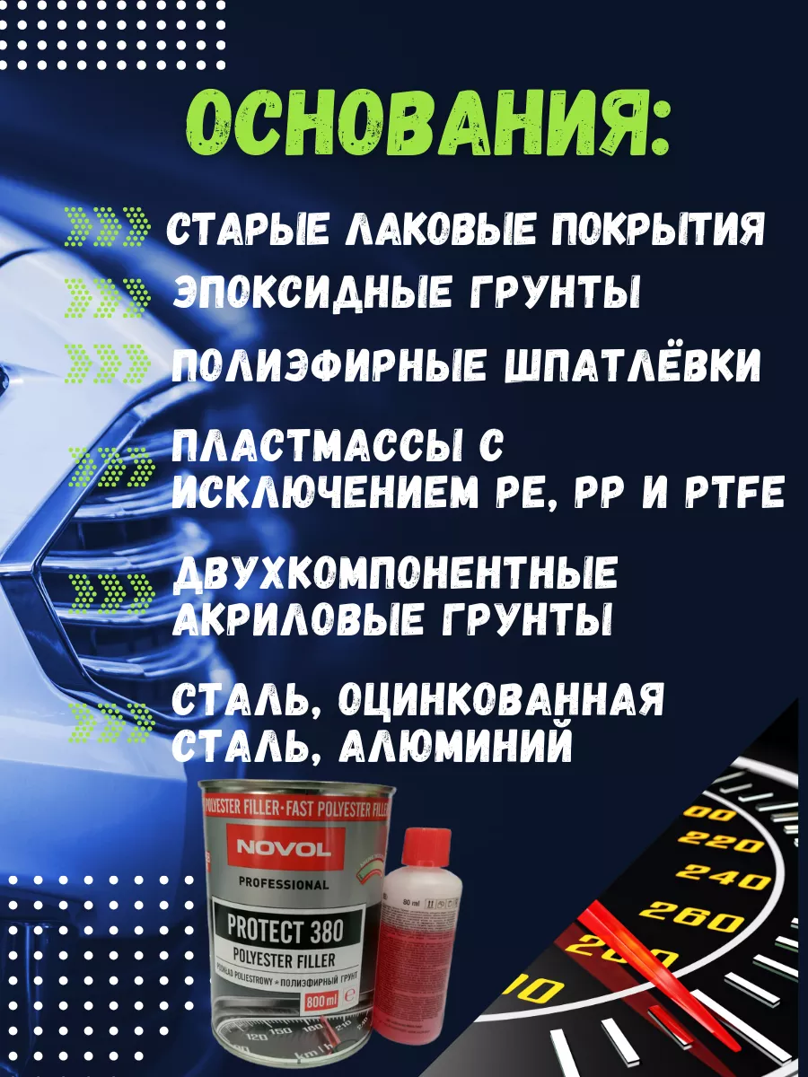 380 Грунт отделочный полиэфирный 800мл + 80мл NOVOL 179876641 купить за 1  365 ₽ в интернет-магазине Wildberries