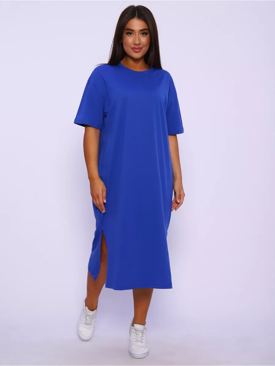 Blue tee best sale shirt dress