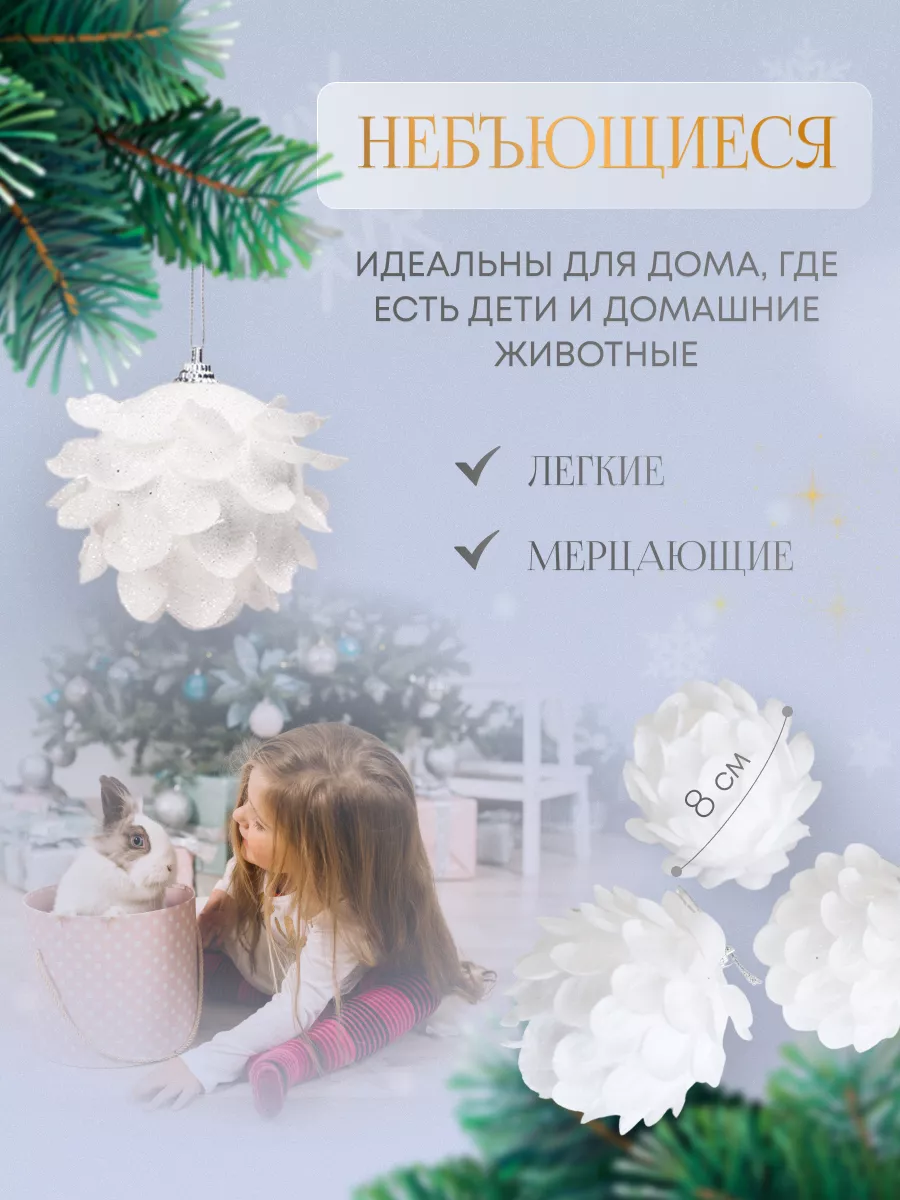 Новогодние игрушки на елку набор 3 шт. Ksuyksuy Shop 179904376 купить в  интернет-магазине Wildberries