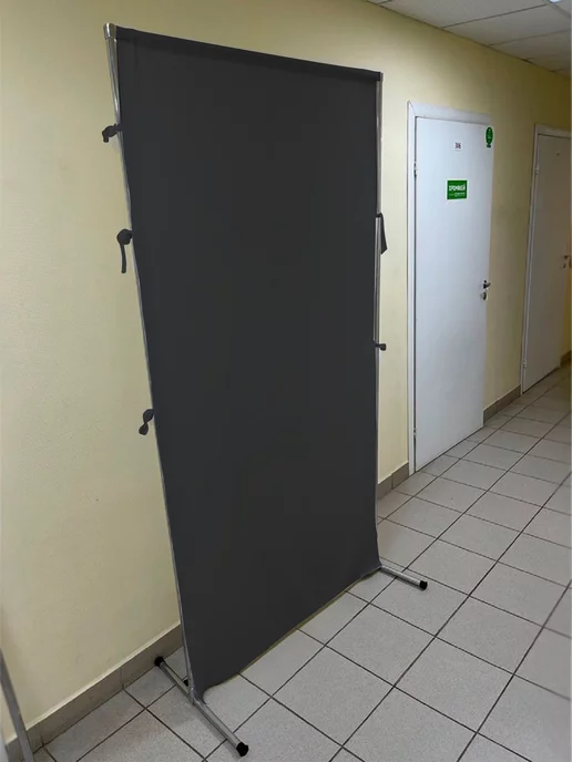 Gozhy Ширма медицинская 2,5x2м, 1 секция черная, 2.5x2 м, 2 м, фото 3