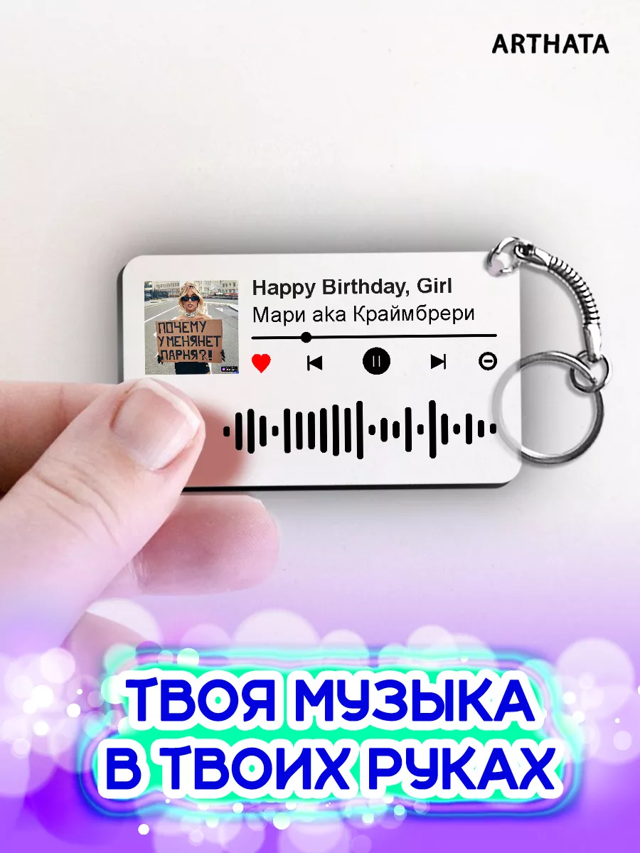 Спотифай Брелок Мари aka Краймбрери - Happy Birthday Girl Arthata-spotify  постер Спотифай постер 179926149 купить за 273 ₽ в интернет-магазине  Wildberries