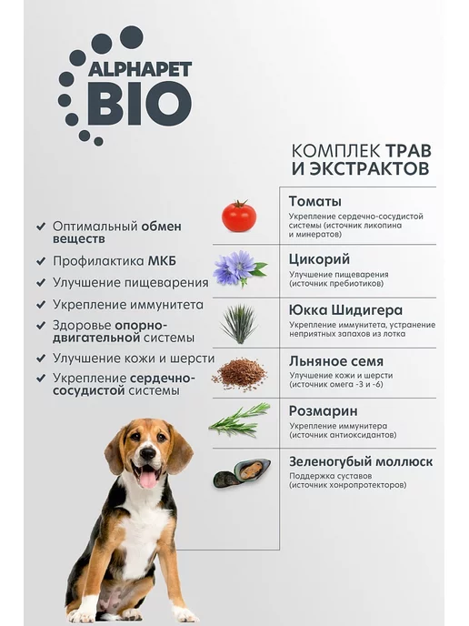 Сухой корм AlphaPet Wow Сердце для собак, средние, говядина, 7 кг, фото 6