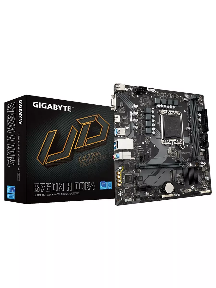 Gigabyte Материнская плата B760M H DDR4 (LGA1700, mATX)