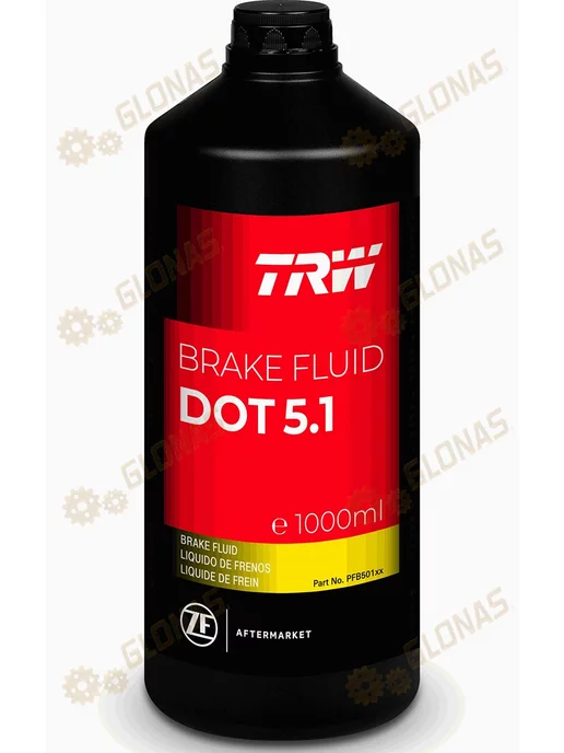 TRW Тормозная жидкость Трв Brake Fluid Dot5.1 1л дот 5.1, 1 л, фото 2