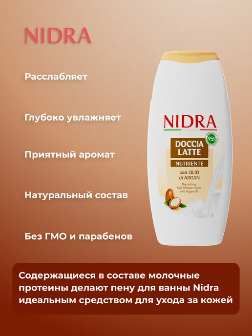 NIDRA Гель для душа с молочными протеинами 250 мл, 250 мл, 2 шт, фото 3