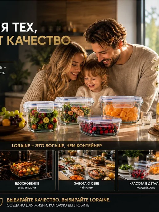 Контейнеры из жаропрочного стекла 4 шт. - фото 20
